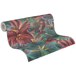 Vliestapete Floral Tropen Exotik Rosa Blau 39222-2