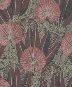Vliestapete Floral Tropisch Rot Gold Metallic A54702