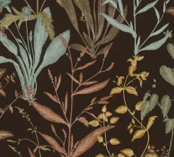 Vliestapete Floral Tropisch Schwarz Grün Braun 79009-4