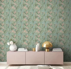 Vliestapete Floral Tropisch Türkis Grün 39436-4