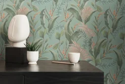Vliestapete Floral Tropisch Türkis Grün 39436-4