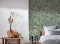Vliestapete Floral Tropisch Türkis Grün 39436-4