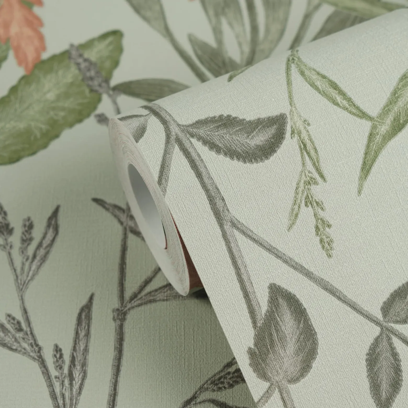 Vliestapete Floral Tropisch Grün Orange Beige 79009-3