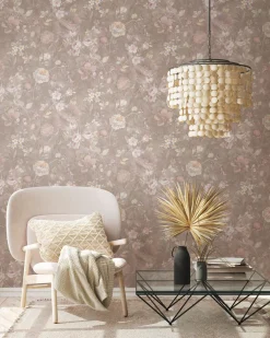 Vliestapete Floral Vintage Braun Weiß 38636-3