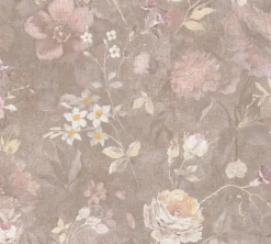 Vliestapete Floral Vintage Braun Weiß 38636-3