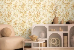 Vliestapete Floral Vintage Creme Gold Metallic 79061-4