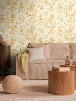 Vliestapete Floral Vintage Creme Gold Metallic 79061-4