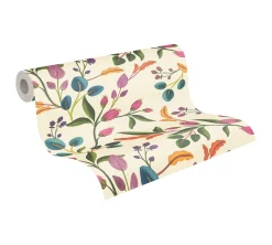 Vliestapete Floral Vintage Creme Bunt 78211-1