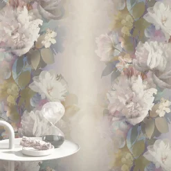 Vliestapete Floral Vintage Lila Grün Creme 10513-09