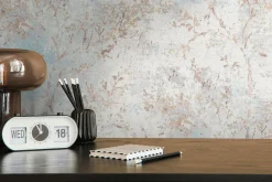 Vliestapete Floral Weiß Grau Beige Blau 39650-2