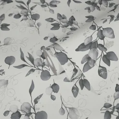 Vliestapete Floral Weiß Grau Silber Metallic 39768-6