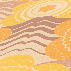 Vliestapete Floral Wellen Blumen Gelb Orange 39539-5
