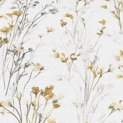 Vliestapete Floral Wildblumen Creme Grau Gelb 10561-20