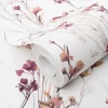 Vliestapete Floral Wildblumen Creme Lila Orange 10561-22