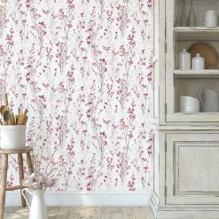 Vliestapete Floral Wildblumen Creme Lila Orange 10561-22