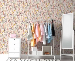 Vliestapete Floral Wildblumen Beige Braun 39606-2
