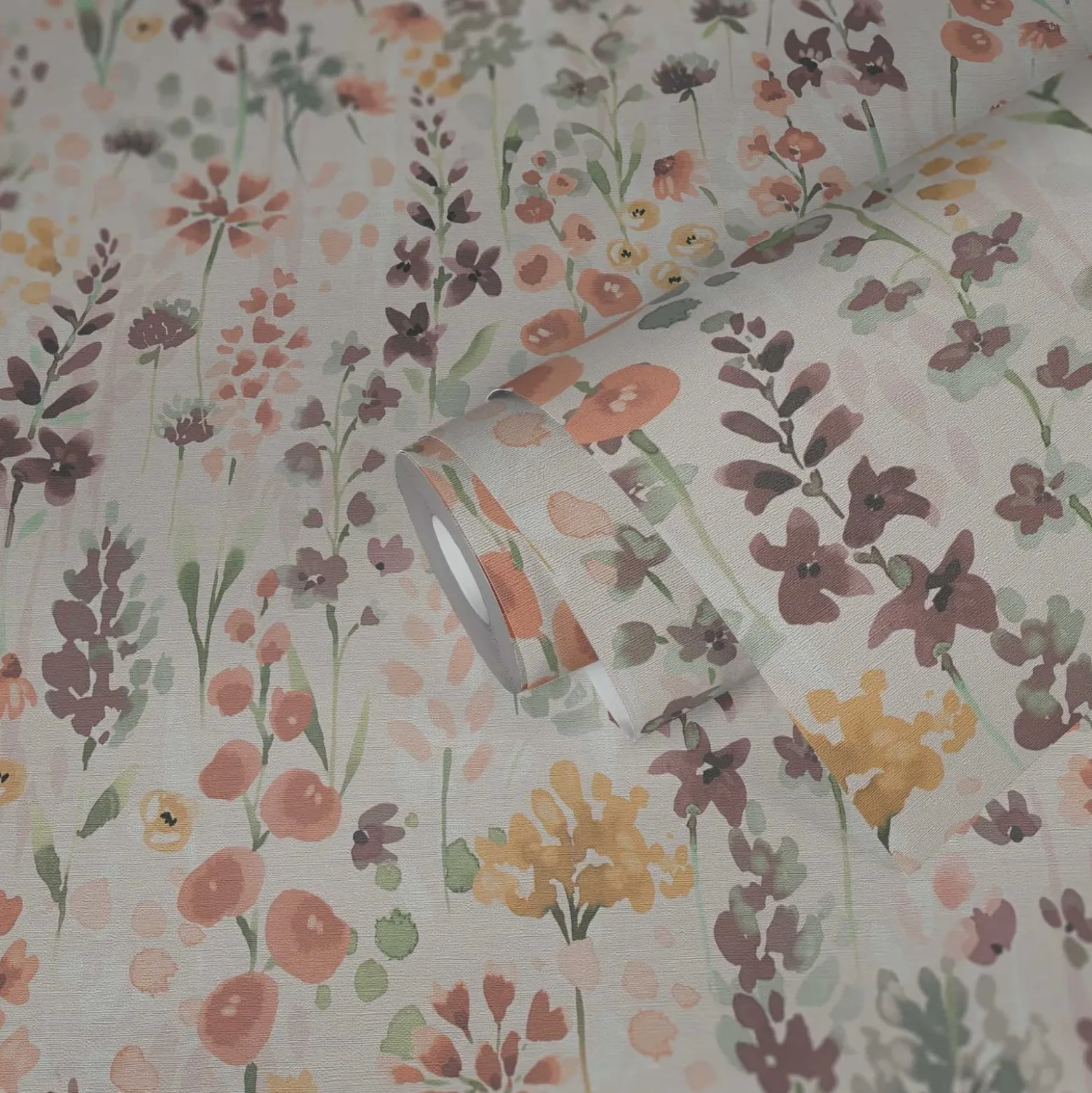Vliestapete Floral Wildblumen Beige Braun 39606-2