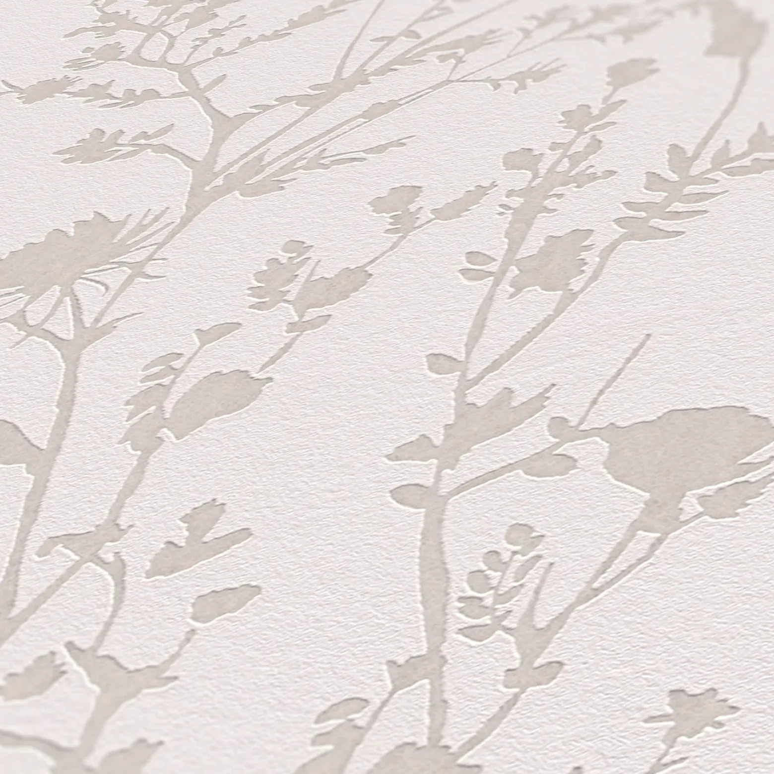 Vliestapete Floral Wildblumen Rosa Grau Metallic 39546-1