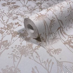 Vliestapete Floral Wildblumen Creme Gold Metallic 82463