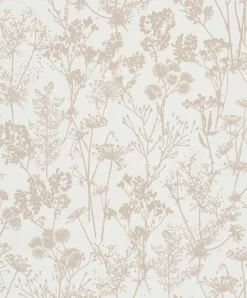 Vliestapete Floral Wildblumen Creme Gold Metallic 82463