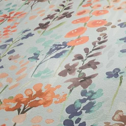 Vliestapete Floral Wildblumen Grau Orange 39606-3