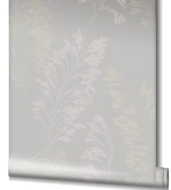Vliestapete Floral Zweige Grau Gold Metallic 82343