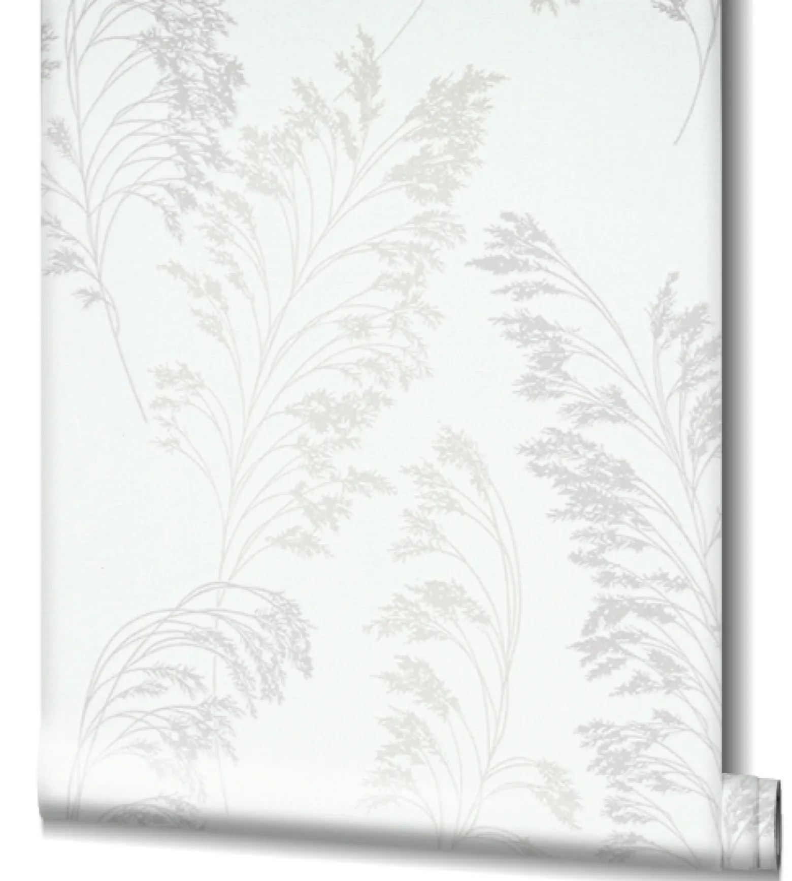 Vliestapete Floral Zweige Weiß Silber Metallic 82342