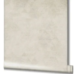 Vliestapete Geometrisch Beige Creme Metallic 82423