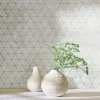 Vliestapete Geometrisch Creme Bronze Metallic 82424
