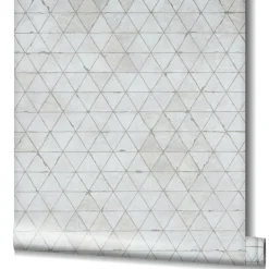 Vliestapete Geometrisch Creme Bronze Metallic 82424