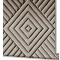 Vliestapete Geometrisch 3D Optik Raute Beige Grau 34484