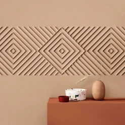 Vliestapete Geometrisch 3D Optik Raute Beige Braun 34483