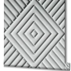 Vliestapete Geometrisch 3D Optik Raute Hellgrau 34481