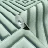 Vliestapete Geometrisch 3D Optik Raute Grau Grün 34485
