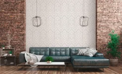 Vliestapete Geometrisch hellgrau silber Metallic 37869-1