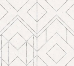 Vliestapete Geometrisch hellgrau silber Metallic 37869-1