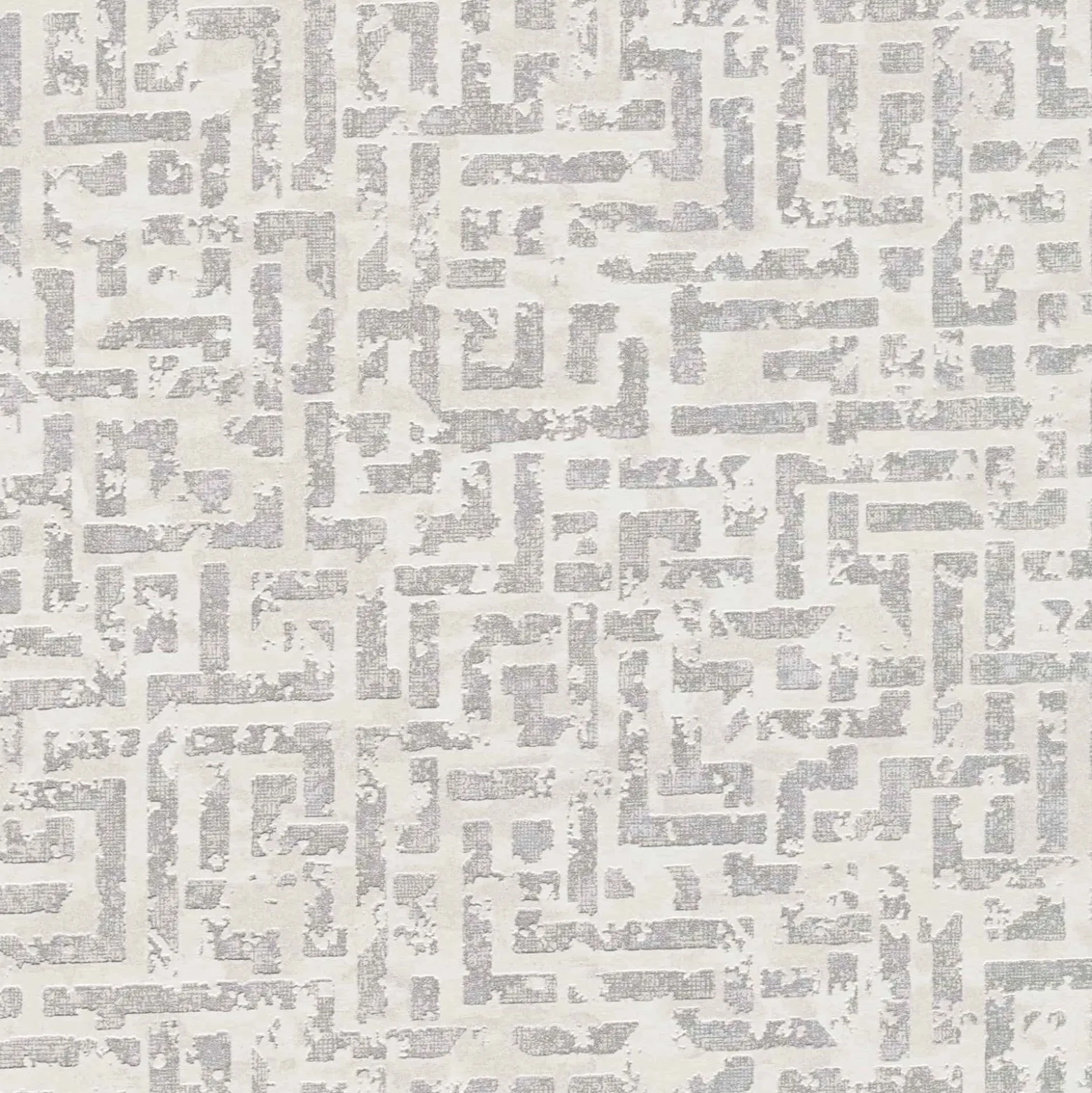 Vliestapete Geometrisch Labyrinth weiß silber 38695-1