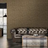 Vliestapete Geometrisch Labyrinth braun gold 38695-5