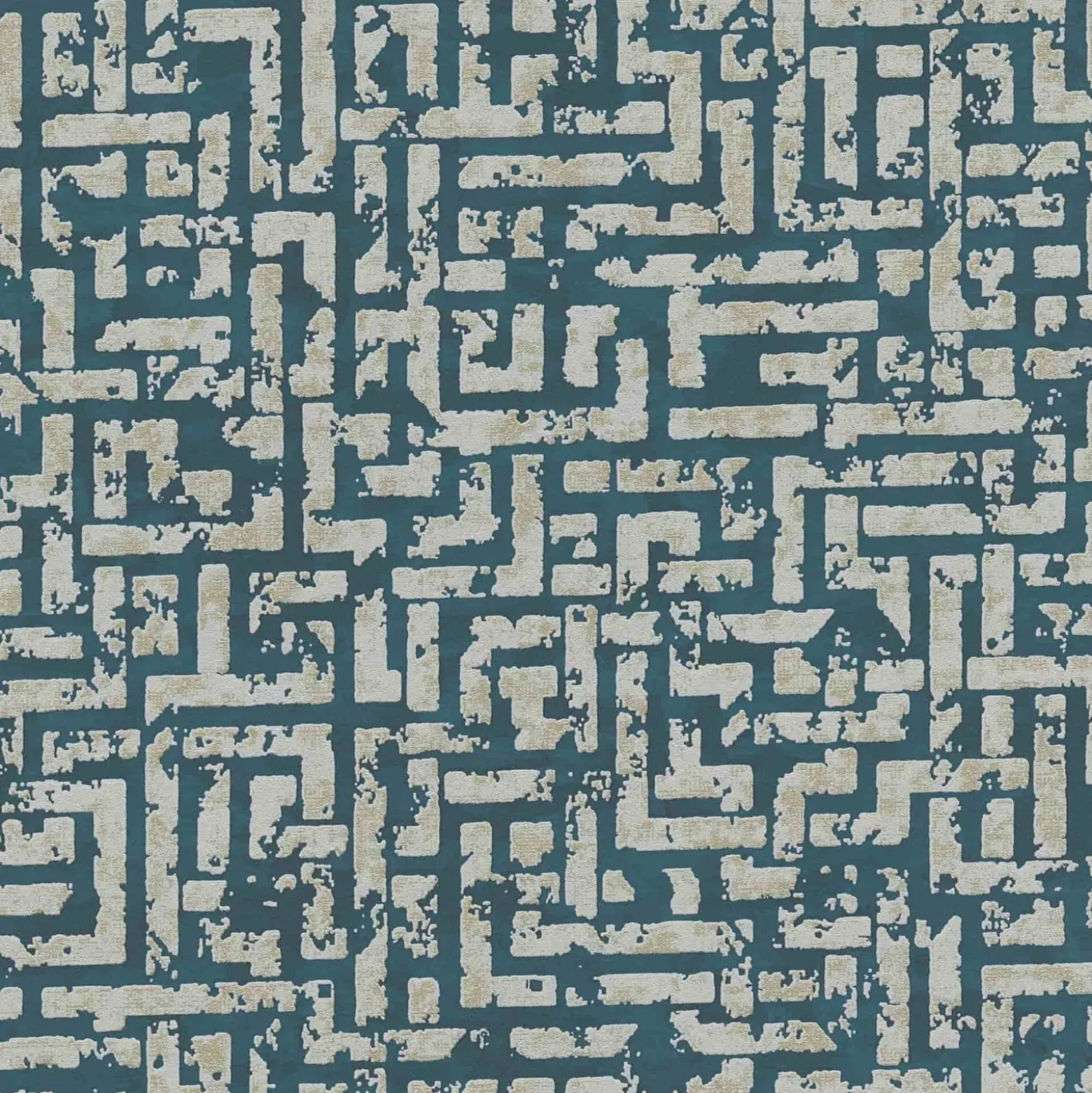 Vliestapete Geometrisch Labyrinth dunkelblau 38695-3