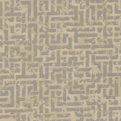 Vliestapete Geometrisch Labyrinth hellbraun 38695-2