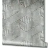Vliestapete Geometrisch Streifen Grau Beige 81620