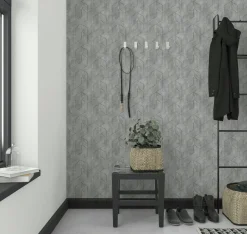 Vliestapete Geometrisch Streifen Grau Beige 81620