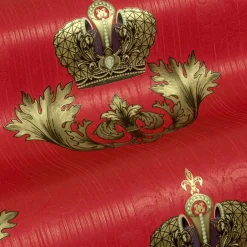 Vliestapete Glööckler Barock Krone rot Metallic 54856