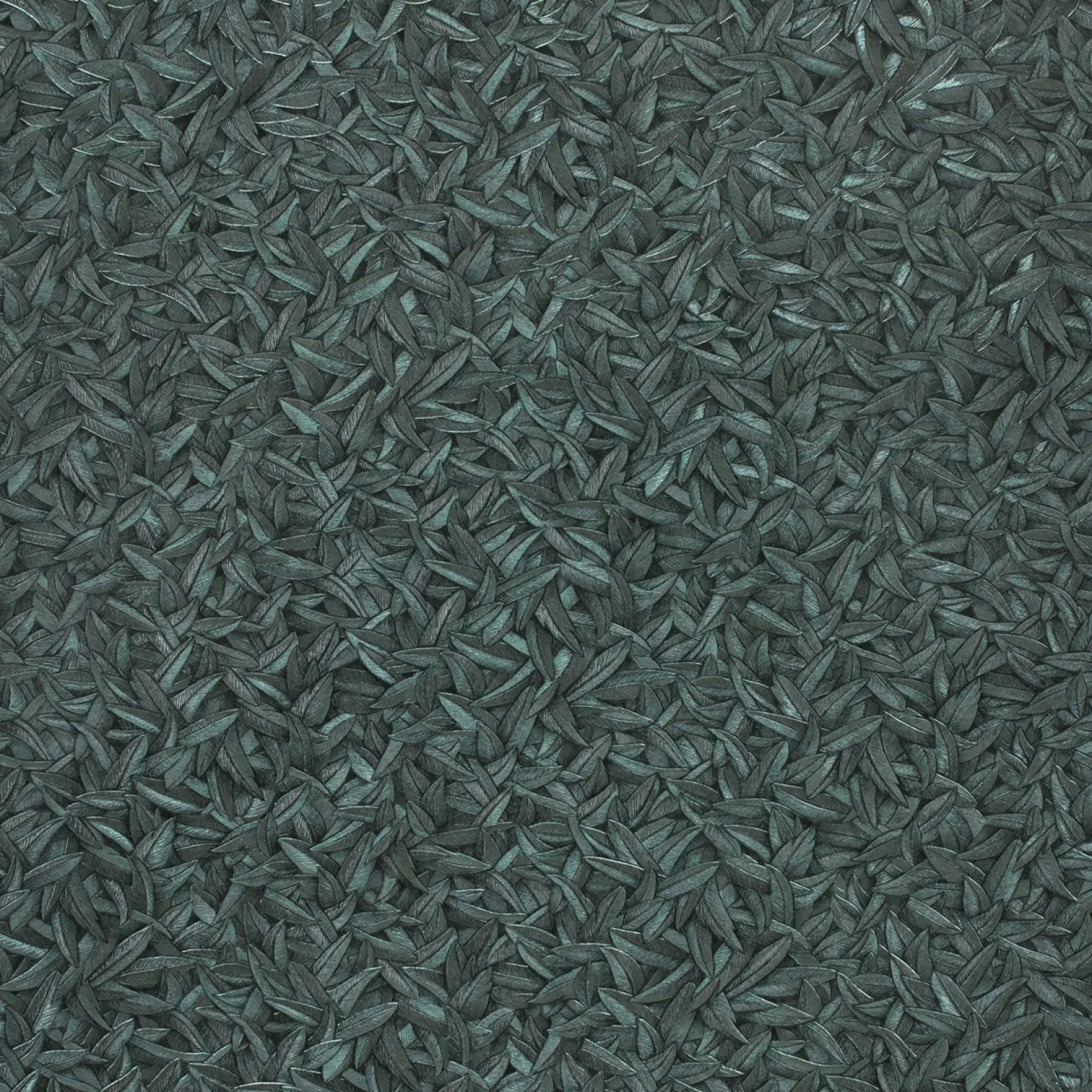 Vliestapete Glööckler Blätter Federn blau Metallic 52501