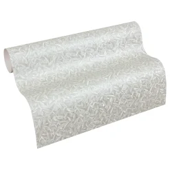 Vliestapete Glööckler Blätter Federn silber Metallic 54844
