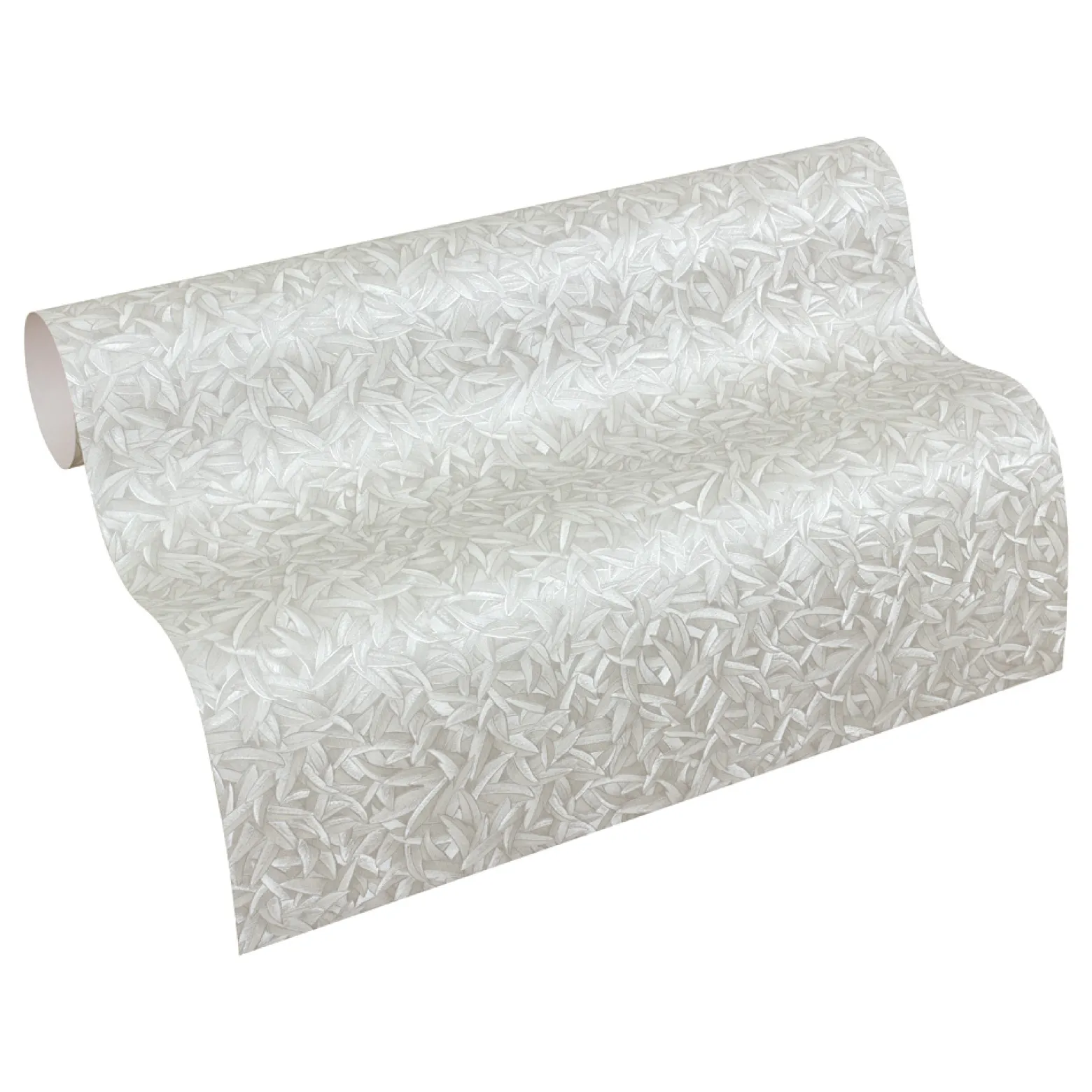 Vliestapete Glööckler Blätter Federn silber Metallic 54844