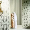 Vliestapete Glööckler Vorhang weiß beige Metallic 52525