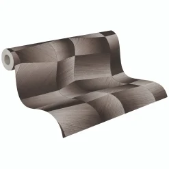 Vliestapete Grafik Abstrakt Schwarz Grau Metallic 79197-5
