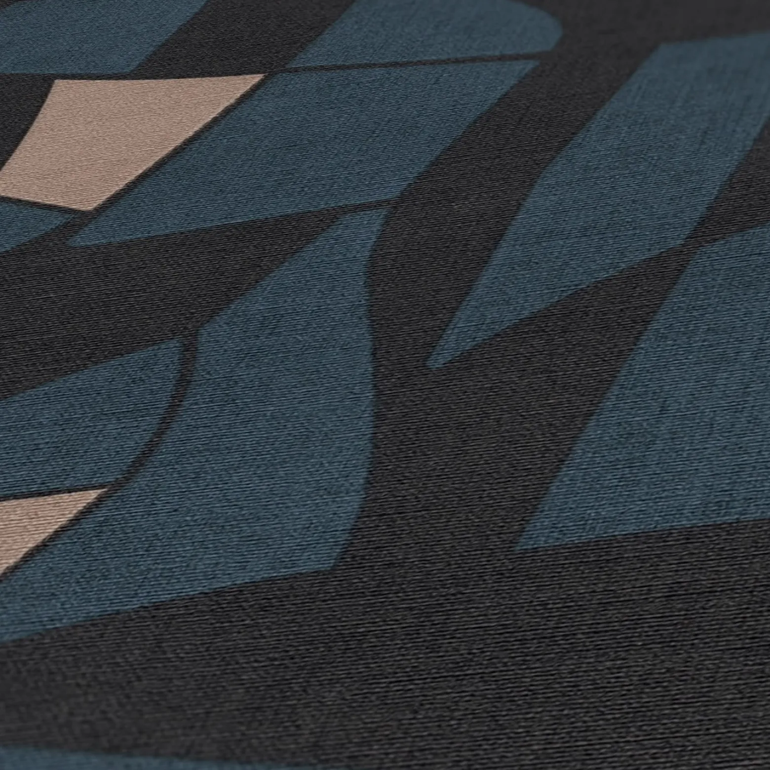 Vliestapete Grafik Abstrakt Schwarz Blau Beige 39093-5