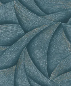 Vliestapete Grafik Abstrakt Blau Silber Metallic 35507